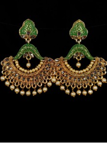 Reverse Ad Earrings With Meenakari Work